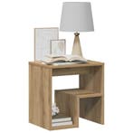vidaXL Nachtkastjes 2 st 40x30x40 cm bewerkt hout artisanaal, Verzenden, Nieuw, Hout