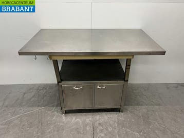 RVS Werktafel Werkkast 2 deuren 140 x 74,5 x 96 cm Horeca, Ophalen of Verzenden, Gebruikt