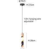 Luxe Zwarte Natuursteen Hanglamp – Cilinder Design met LED, Verzenden, Nieuw