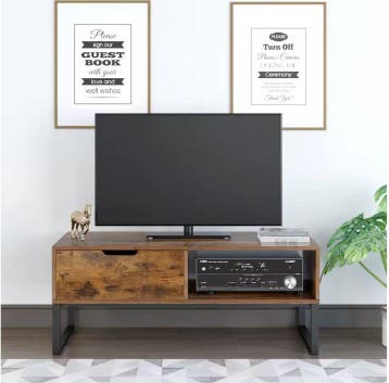 TV-Meubel 106 cm – Lowboard met Deur, Lade en Open Vak, Verzenden, Nieuw