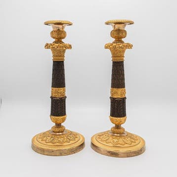 Paar Empire Kandelaren, Parijs, circa 1810 - Kandelaar -