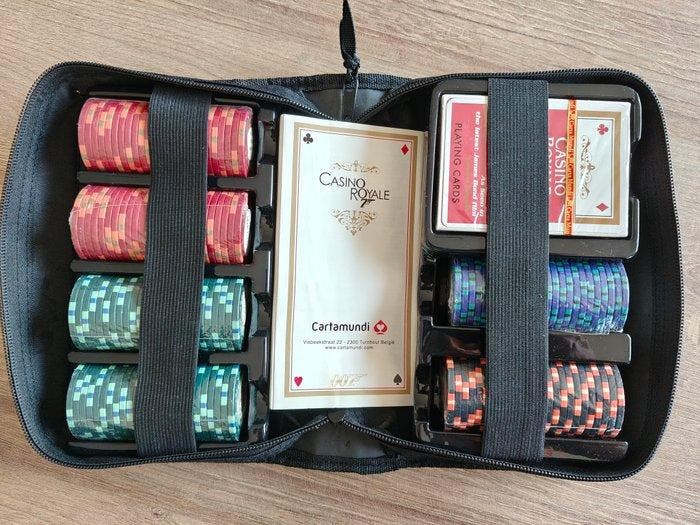Pokerset - Casino Royale Cartamundi poker set - Plastic, Antiek en Kunst, Antiek | Speelgoed