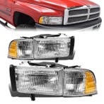 SK-Import Koplampen Factory Style Chrome Housing Dodge Ram, Ophalen of Verzenden, Nieuw, Dodge