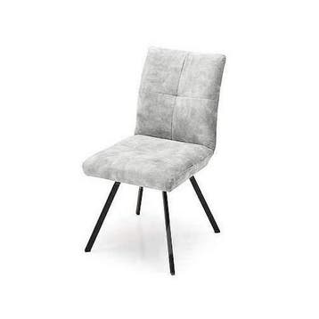 Eetkamerstoel Flora - eetkamerstoelen - Zilver, Nieuw, Stof