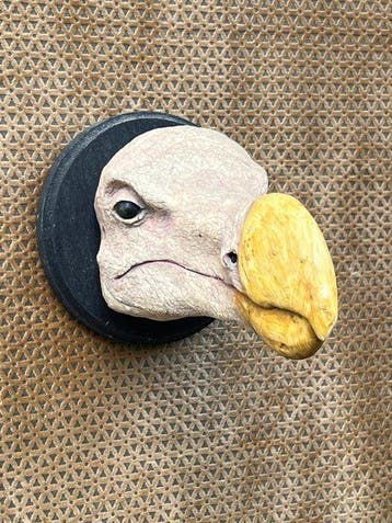Dodo Taxidermie replica montage - Raphus cucullatus - 14 cm