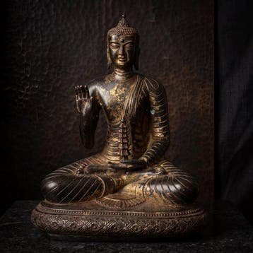 Boeddha met Pagode / Stupa - Brons - Azië (Zonder