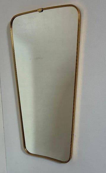 Wandspiegel - Glas, Hout - Grote vintage spiegel
