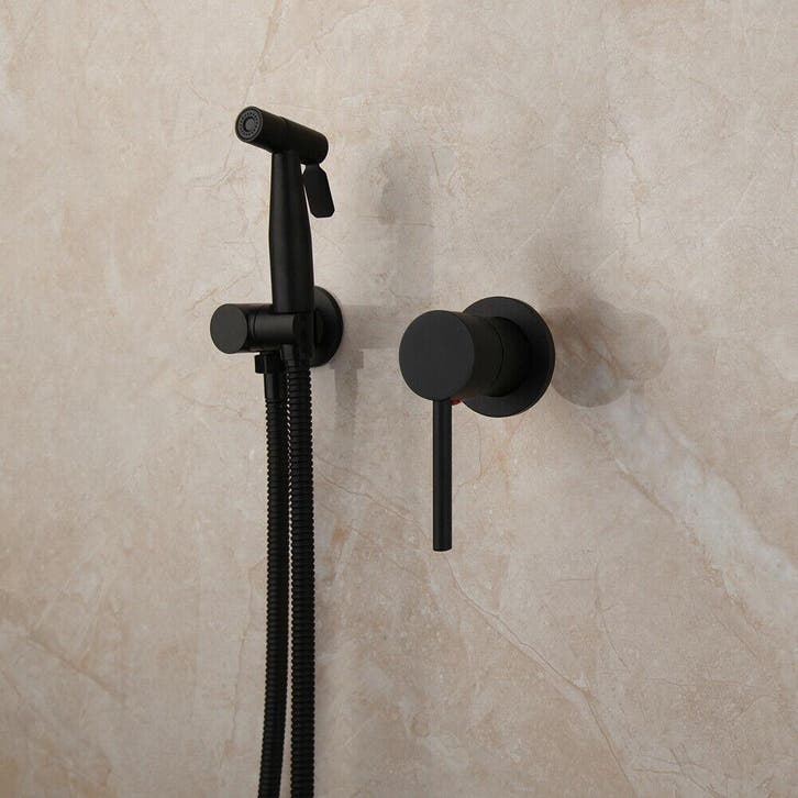 Bidetsproeier voor toilet of badkamer zwart, Doe-het-zelf en Verbouw, Sanitair, Toilet, Nieuw, Verzenden