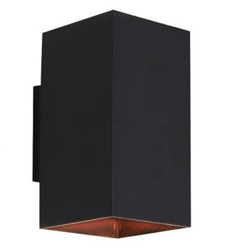 Moderne up down wandlamp Dalila, zwart, aluminium, Huis en Inrichting, Ophalen of Verzenden, Nieuw, Metaal