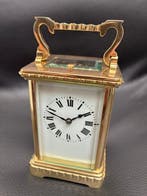 Rijtuigklok - - Faset geslepen glas - 1950-1960 - with, Antiek en Kunst, Antiek | Klokken