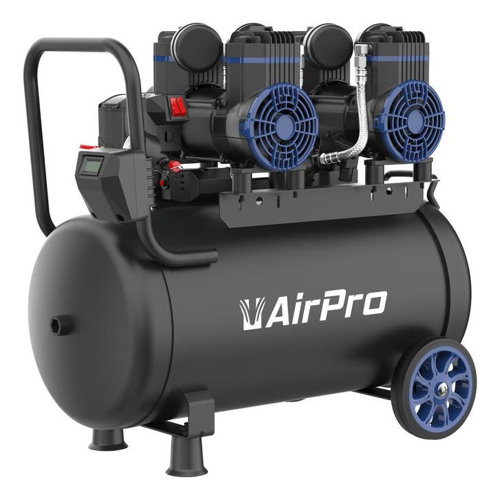 Fluisterstille compressor AirPro 2x1.8pk 40L tank, Doe-het-zelf en Verbouw, Compressors, Nieuw, Verzenden