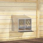 vidaXL Kippennestkast met 2 vakken gegalvaniseerd metaal, Verzenden, Nieuw