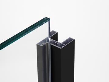 Glazen deur met deurkozijn XL 2,4m² - Zwart, Ophalen of Verzenden, Nieuw