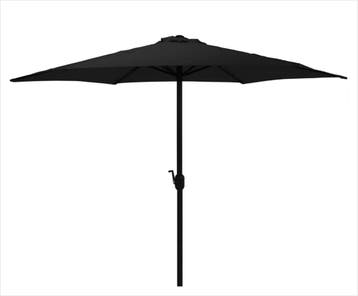 Parasol Zwart Ø300cm voor Tuin en Terras| Opdraai, Tuin en Terras, Parasols, Ophalen of Verzenden, Nieuw