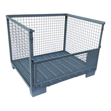 Gitterbox GB016 met stalen bodem & 1 klep nieuw 1240x835x970