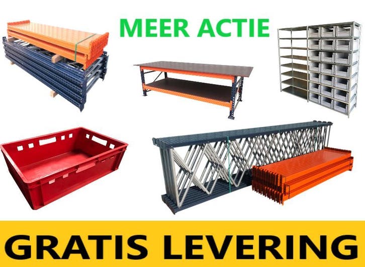 Stelling | Grootvakstelling | Legbordstelling | Stellingrek, Zakelijke goederen, Kantoor en Winkelinrichting | Magazijn, Stelling en Opslag