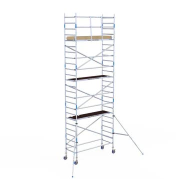 Basic rolsteiger 90 x 8,2m WH met voorloopleuning, Doe-het-zelf en Verbouw, Steigers, Verzenden, Nieuw, Rolsteiger of Kamersteiger