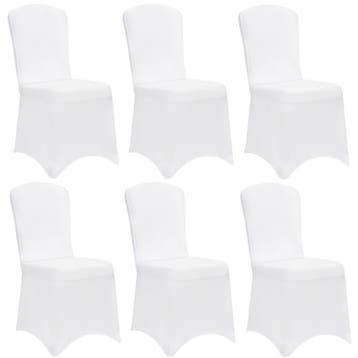 Stoelhoes Set van 6 Wit (Stoelhoezen, Tafels-Stoelen), Verzenden, Nieuw