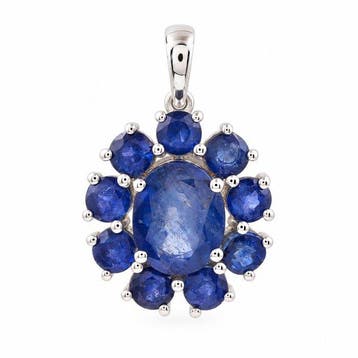Zonder minimumprijs - Hanger - 14 karaat Witgoud - 3.94ct.