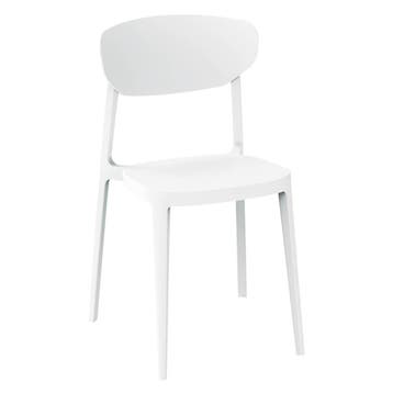 Stoel | LUGANO | Kunststof | White | In-/Outdoor |, Verzenden, Nieuw in verpakking