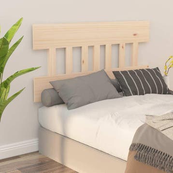 vidaXL Hoofdbord 123,5x3x81 cm massief grenenhout, Verzenden, Nieuw, Bruin, Hout