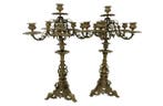 Kandelaber - Verguld brons - Hoogte: 49 cm, Antiek en Kunst