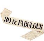 Sjerp 30 & Fabulous deLuxe goud glitter, Verzenden, Nieuw, Versiering, Verjaardag