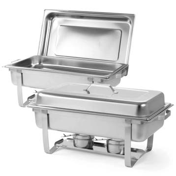 Set Chafing Dishes | ECONOMY | RVS | 1/1 GN (9L) | 2 Stuks |, Verzenden, Nieuw in verpakking