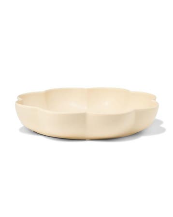 HEMA Schaal 30x6cm keramiek bloemvorm zand laag geprijsd, Verzenden, Nieuw