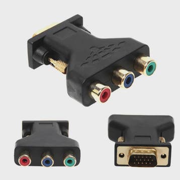 VGA naar 3 RCA AV Converter Adapter - Beeld van PC naar TV, Verzenden, Nieuw