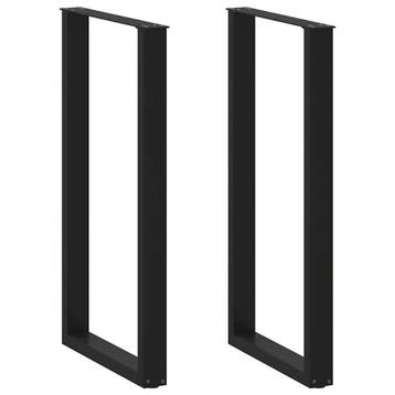 vidaXL Bartafelpoten 2 st U-vormig 60x(110-111) cm staal, Huis en Inrichting, Tafelonderdelen, Verzenden, Nieuw