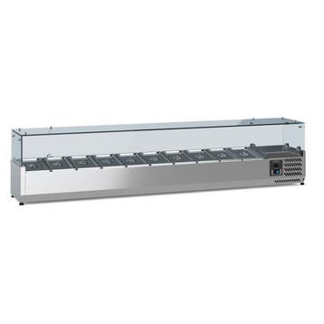 Ecofrost Opzetkoelvitrine 10x 1/4 GN | +2°C/+8°C | 2000mm, Ophalen of Verzenden, Nieuw