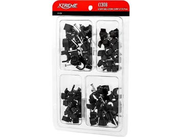 Spijkerclip assortiment - 80 stuks - Zwart - CC80B, Ophalen of Verzenden, Nieuw