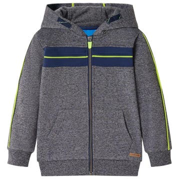 vidaXL Kindervest met capuchon en rits 104 gemêleerd grijs, Verzenden, Nieuw