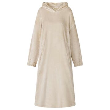 vidaXL Deken hoodie Beige M Flanel, Verzenden, Nieuw