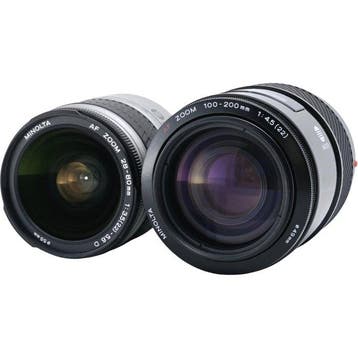 Minolta AF Zoom 100-200mm F4.5 + AF Zoom 28-80mm F3.5-5.6, Nieuw