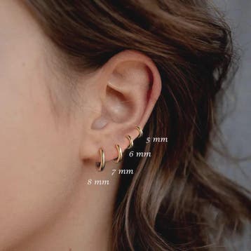 Roestvrijstalen Hoops Oorbellen - Goudkleurig, Zilver, Zwart