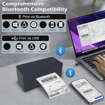 Draadloze Bluetooth Thermische Verzender Label Printer 4x6 i, Verzenden, Nieuw