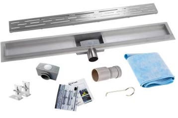 Douchegoot 90 cm RVS met flens en uitneembaar haarfilter, Ophalen of Verzenden, Nieuw, Rvs, Bad