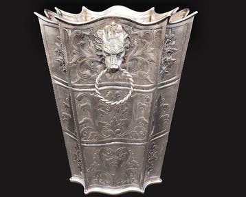 Wijnkoeler - Monumentaal 1,33 kg Italiaans massief zilver