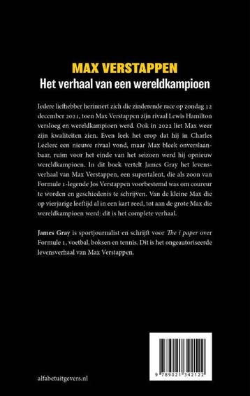 Max Verstappen 9789021342122 James Gray, Verzenden, Gelezen, James Gray