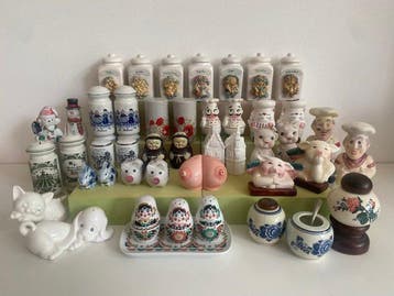 Zout- en pepervaatjes (22) - Keramiek, Porselein, Aardewerk,