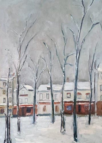 Lyne Seybel ( 1919-2009 ) - Place du Tertre, la mère