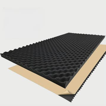 Zelfklevend Geluidsisolerend Schuimrubber 20mm - 100x50cm, Doe-het-zelf en Verbouw, Isolatie en Afdichting, Verzenden, Nieuw