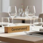 Oacklux Gereserveerd Bordje Eikenhout - Zwarte letters, Nieuw in verpakking