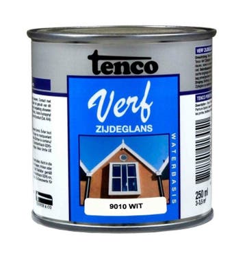 Tenco Verf Cremewit Ral 9001 Zijdeglans Waterbasis 250 ml, Ophalen of Verzenden, Nieuw