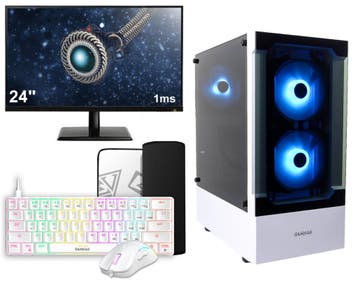 Complete Ryzen 5 Budget White Game PC Setup met 24 Gamin..., Computers en Software, Desktop Pc's, Ophalen of Verzenden, Nieuw
