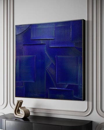 Sarah Schwarzl - Frequency BLUE ON GRAPHITE (Frame included)