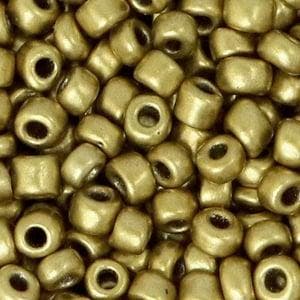 20 gram Glaskralen Rocailles 6/0 (4mm) Metallic antique gold, Ophalen of Verzenden, Nieuw, Kraal