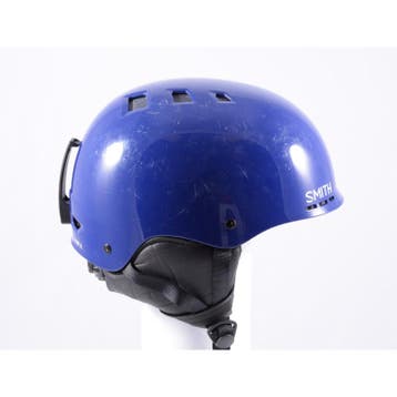 53 54 55 56 57 58 skihelm/snowboardhelm SMITH HOLT Jr, Blue,, Verzenden, Gebruikt